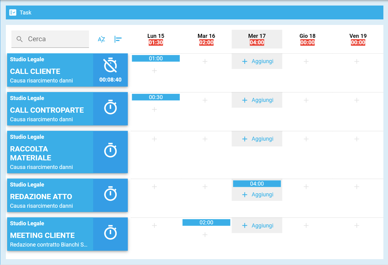 EasyHour per studi legali - Time leakage zero