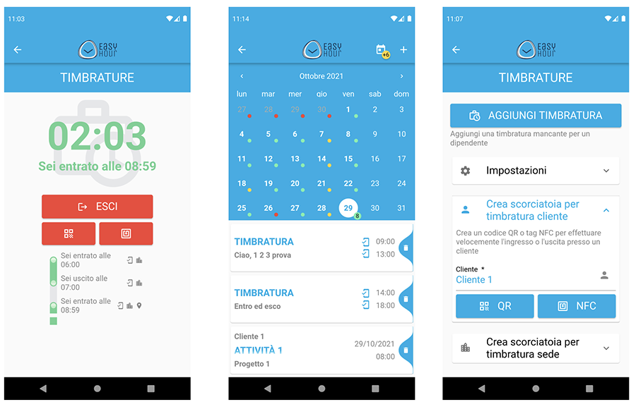 Easy hour per la gestione delle presenze